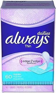 Always 08282 Dailies Thin Liner, Regular (Pack of 720)
