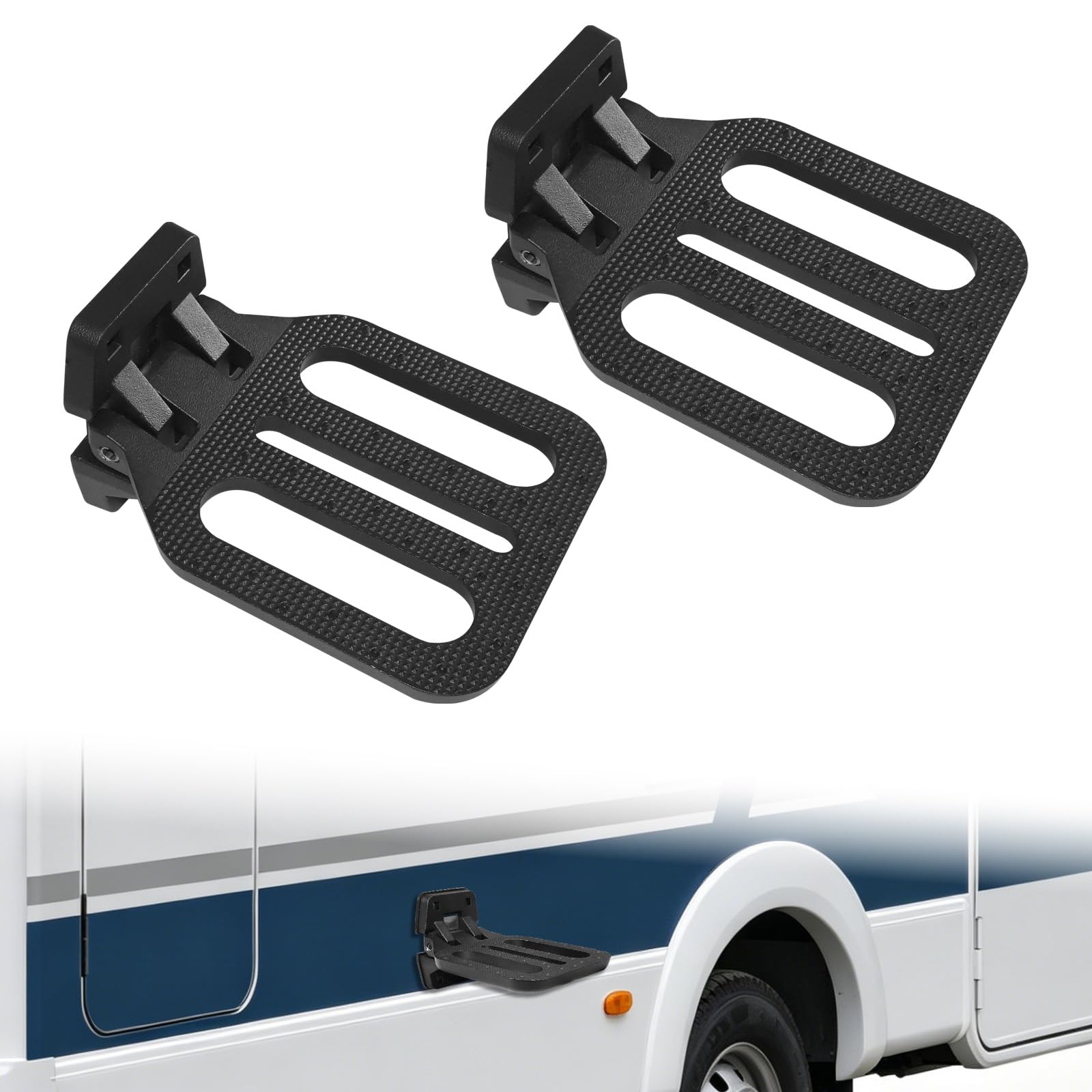 Photo 1 of SINASUYE Folding Truck Steps - Black Steel