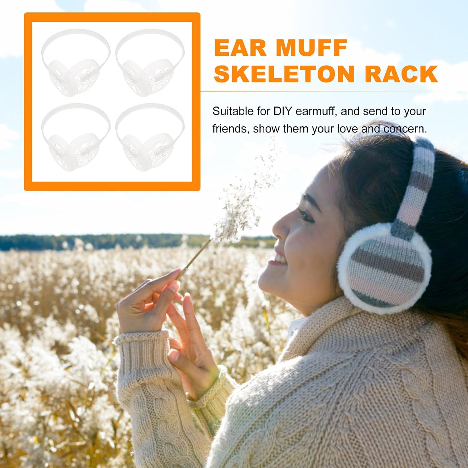 DIY Plastic Rack Earmuff Making Frame Warmer Holder Skeleton Winter Muff Supplies
