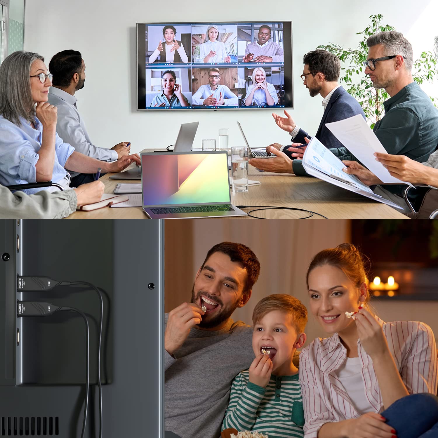 KabelDirekt – Cavo 8K HDMI 2.1b ottico – 30,0m – 8K@60Hz | 8K@60Hz, cavo HDMI flessibile in fibra ottica