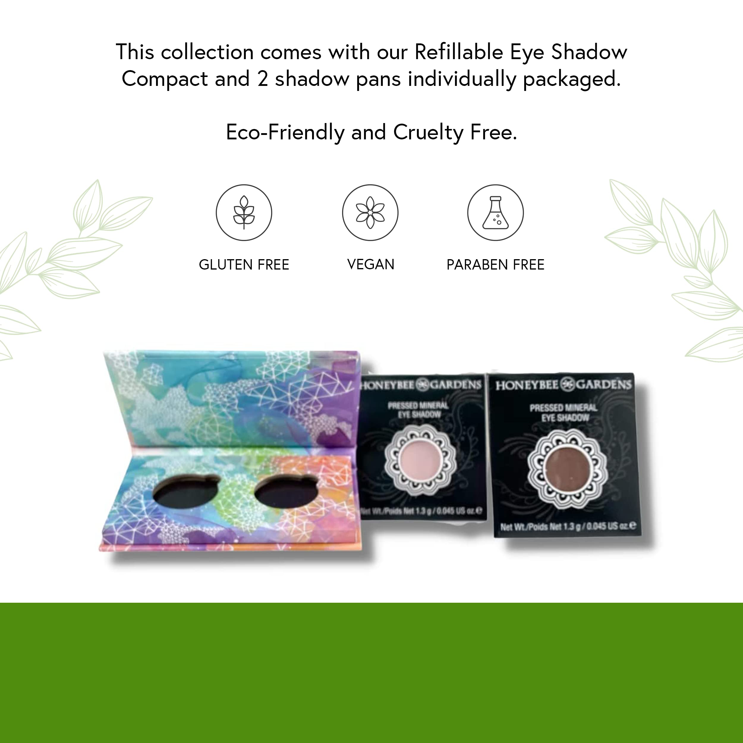 Mini Skinny Duo - Sombra de ojos compacta en Tippy Taupe y Porcelana, duradera, recargable y personalizable, vegano, sartenes de 1.024 in 4