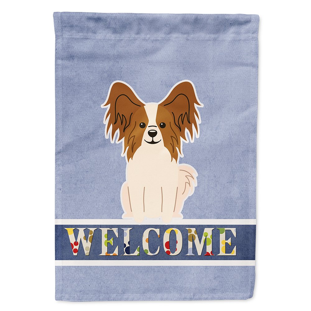 Drapeau Papillon Rouge Blanc Welcome Caroline's Treasures