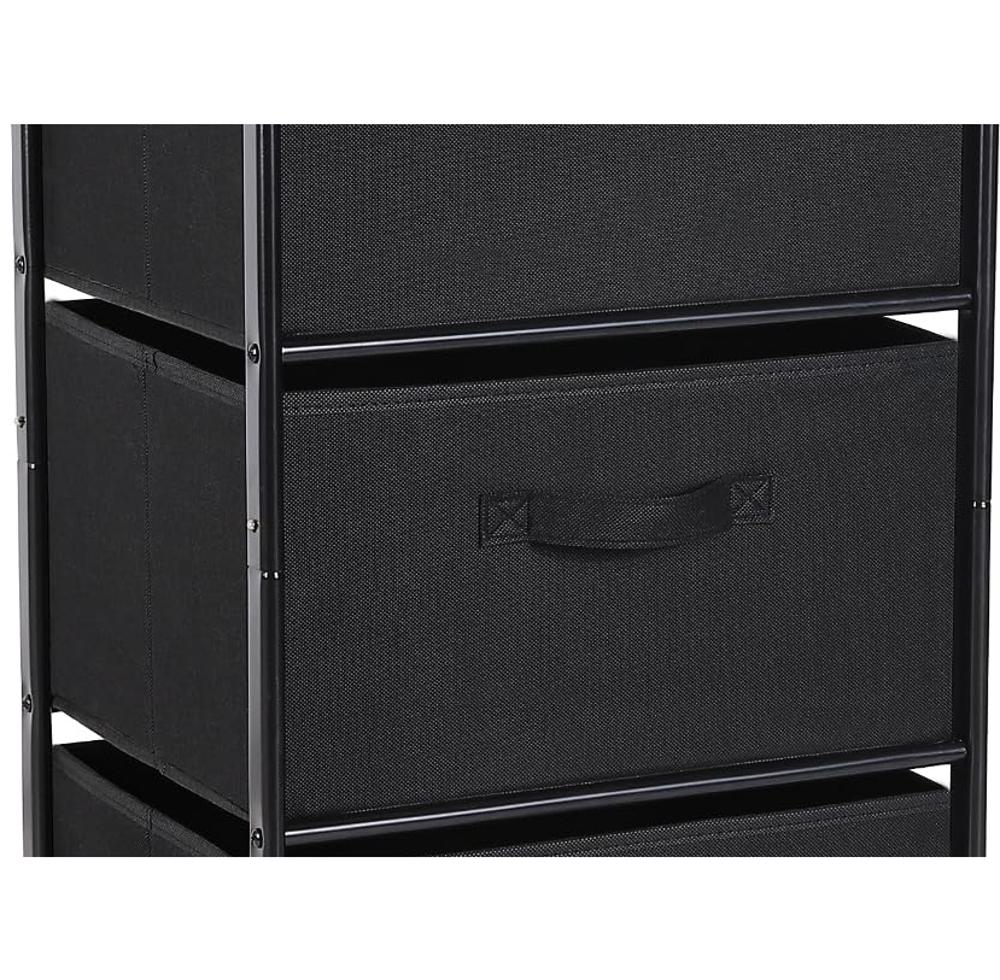 metal mesh dresser Dresser for Bedroom with Mesh Door Tall Dressers & Chests of Drawers with 10 Fabric Drawer Morden Dresser Organizer,Metal Frame,Wood Top,for Closet,Entryway,Black 38" Wx11.81 Dx48.1 H