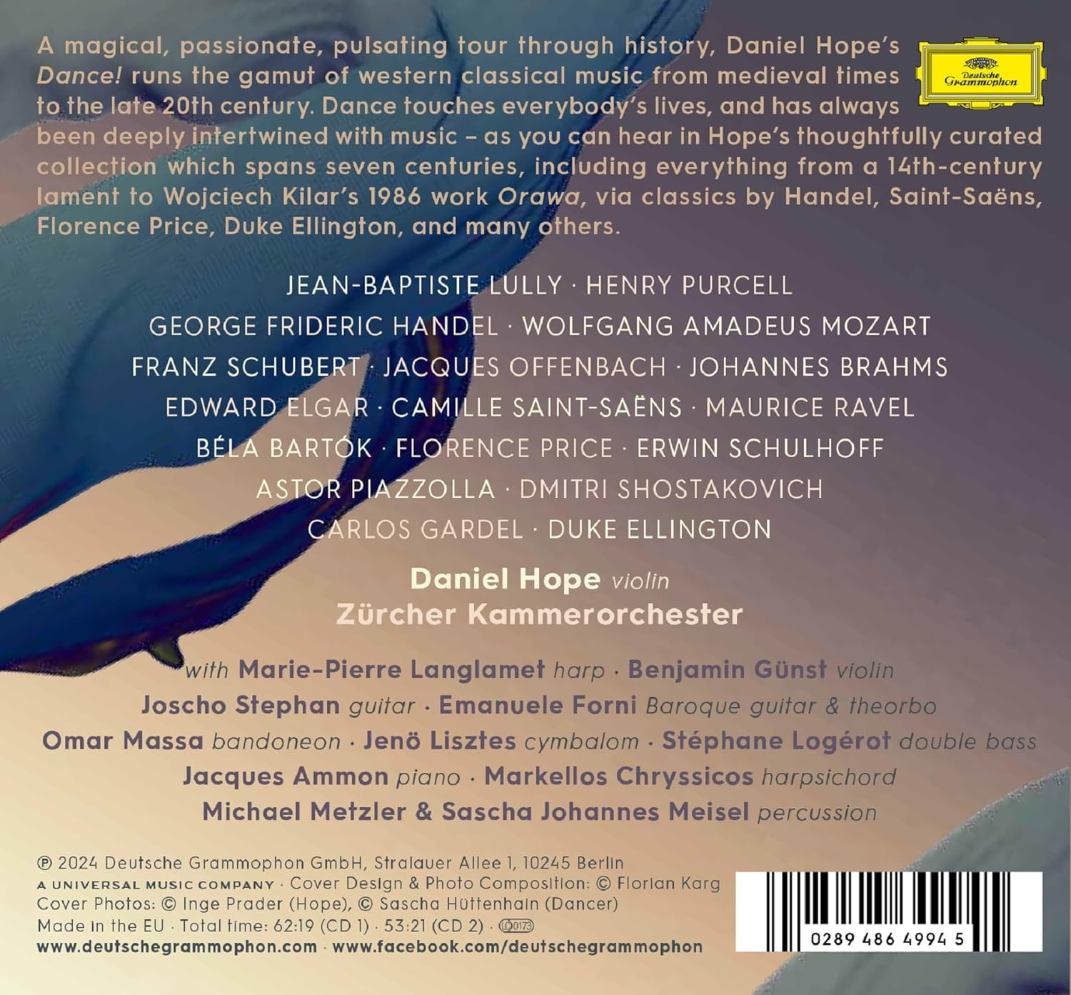 Daniel Hope, Zürcher Kammerorchester, Neues Album 2024, Dance!