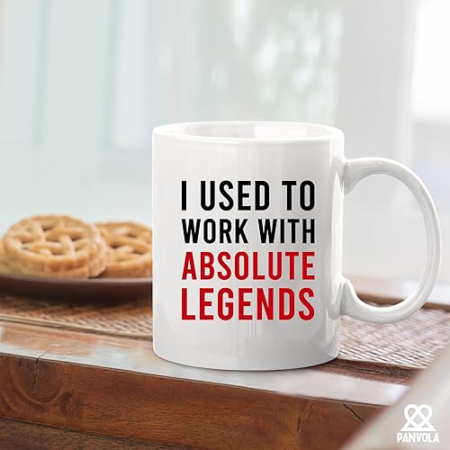 Miniatura 5 de Panvola Taza de café con texto en inglés "I Used To Work With Absolute Legend Coworker Retirement New Job Goodbye Workplace Office Colleague" (11 oz)