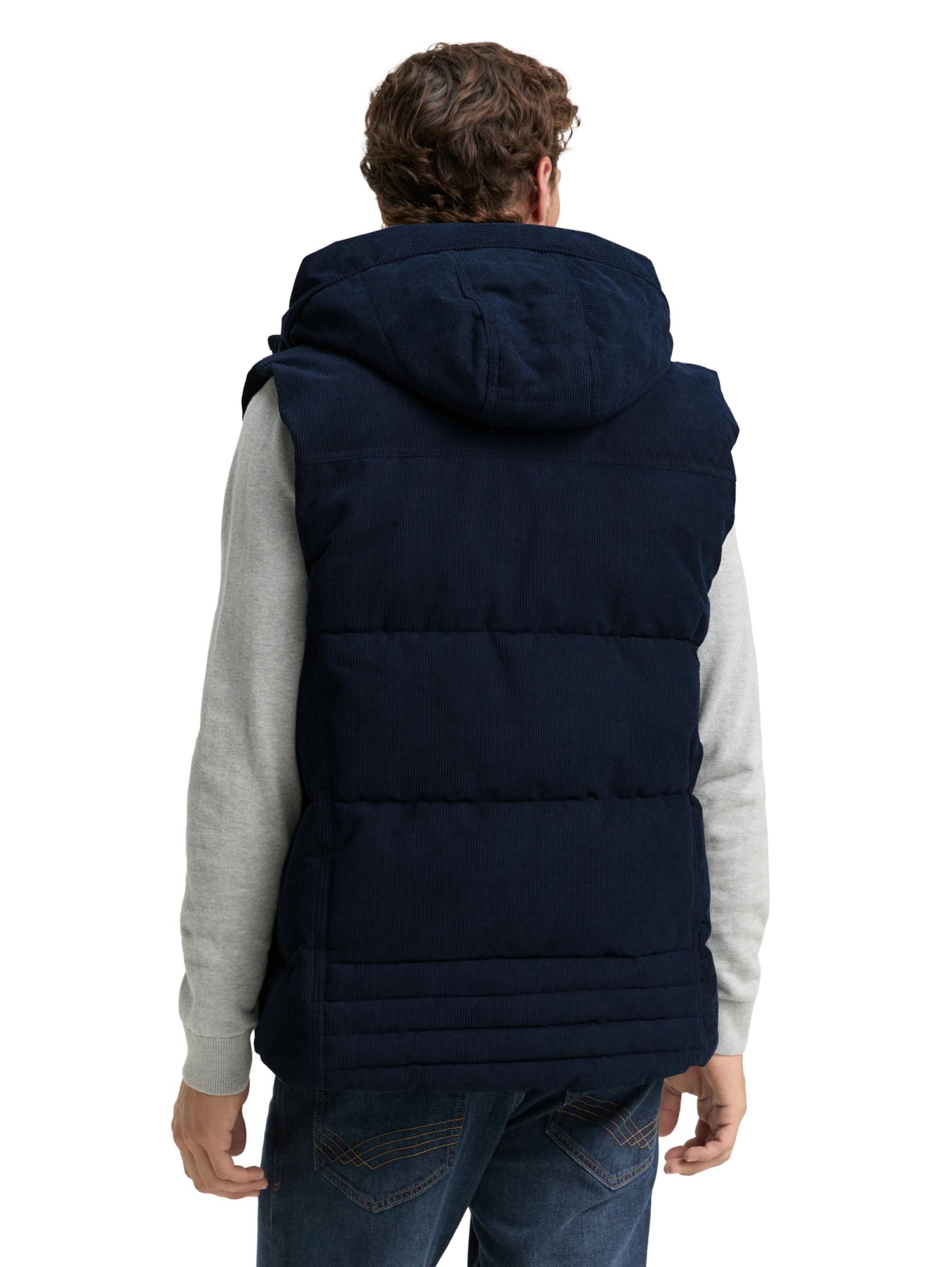TOM TAILOR Męska kamizelka 1046976, 10668-Sky Captain Blue, XL, 10668 - Sky Captain Blue, XL