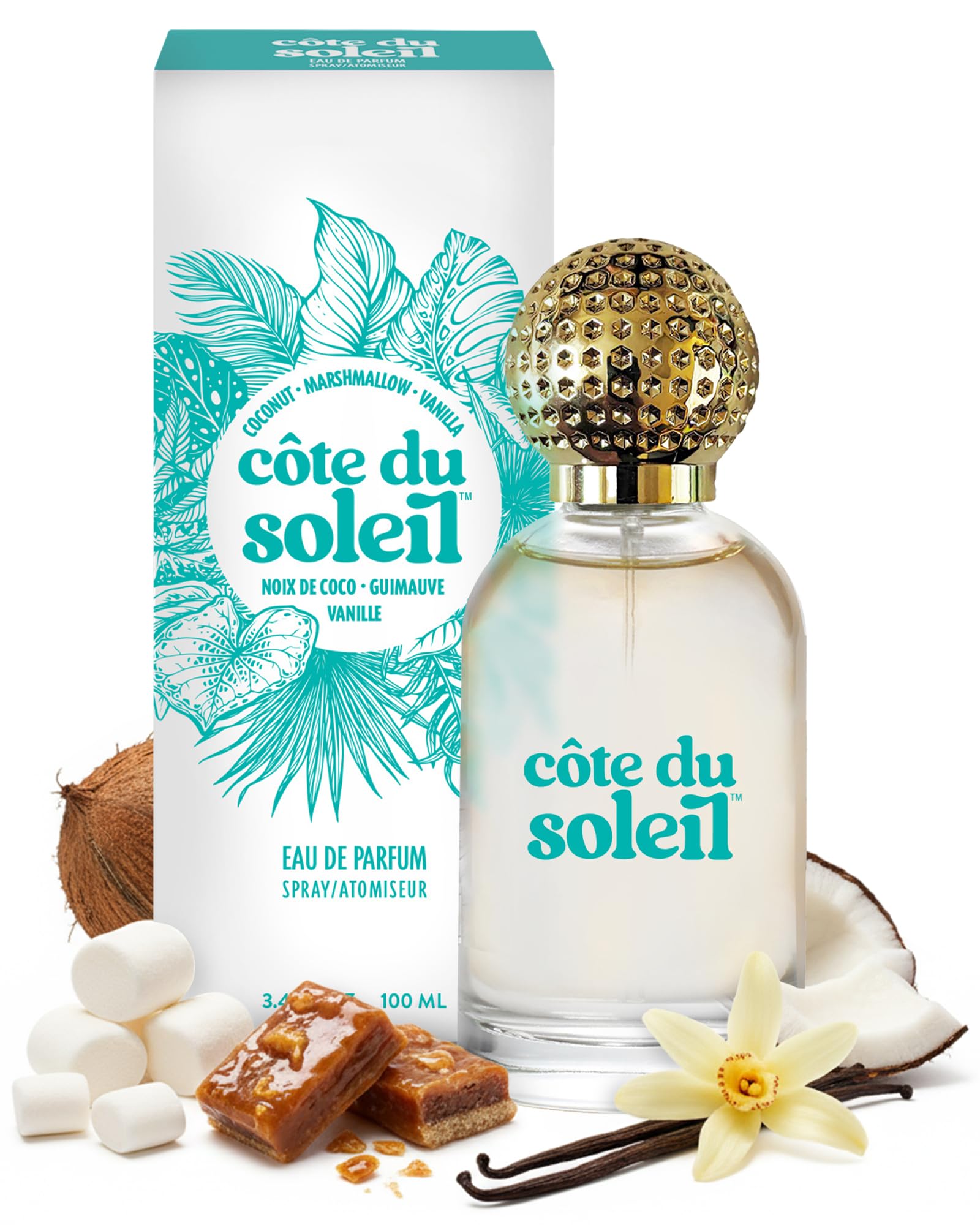 PB ParfumsBelcam C te du Soleil Eau de Parfum for Women Sweet Beachy Gourmand Scent with Coconut Vanilla