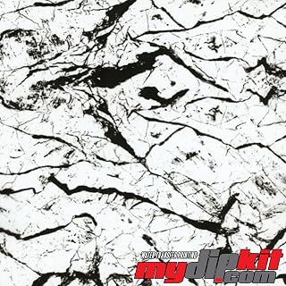 Water Transfer Printing Film - Hydrographic Film - Hydro Dipping - Black and Clear Marble - MS-995
