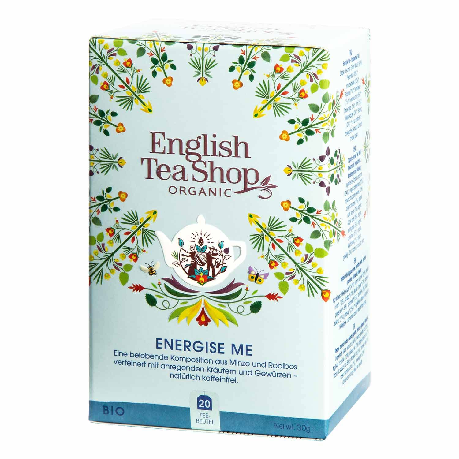 English Tea Shop Organic Fairtrade Energise Me Tea 30 g