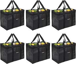 Homemell Heavy Duty Reusable Grocery Bags, Large C...