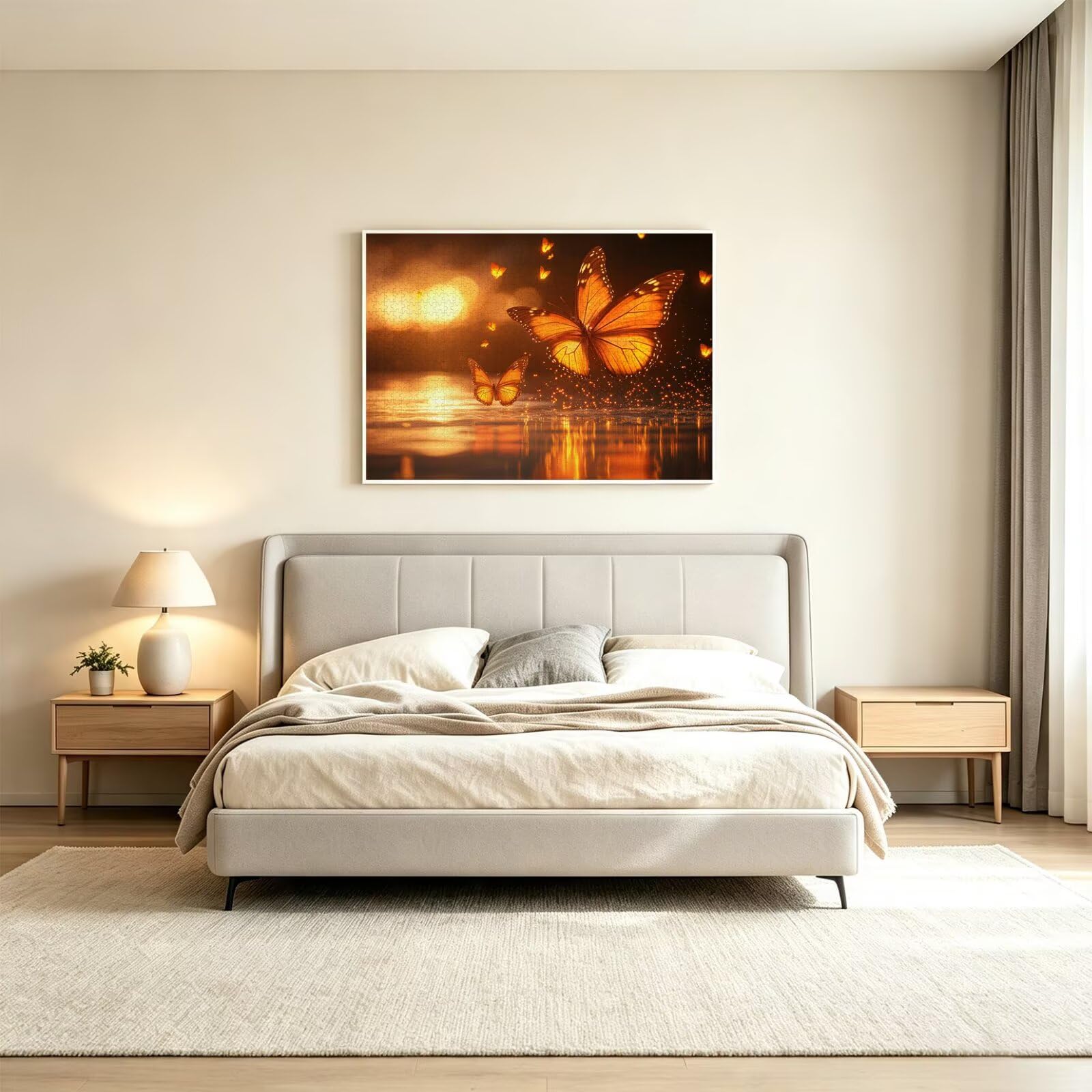 Puzzle 4000 Pieces Coucher de Soleil Puzzle Adulte 141x87cm Papillons n-441