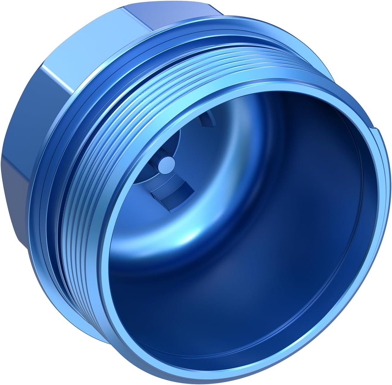Bevinsee Oil Filter Housing Cap Cover Aluminum, Compatible with M3 E90 E92 E93 2007-2013 S65 V8 Engine, Replaced 11427838009, Oil Filtrar Housing Cover, Blue