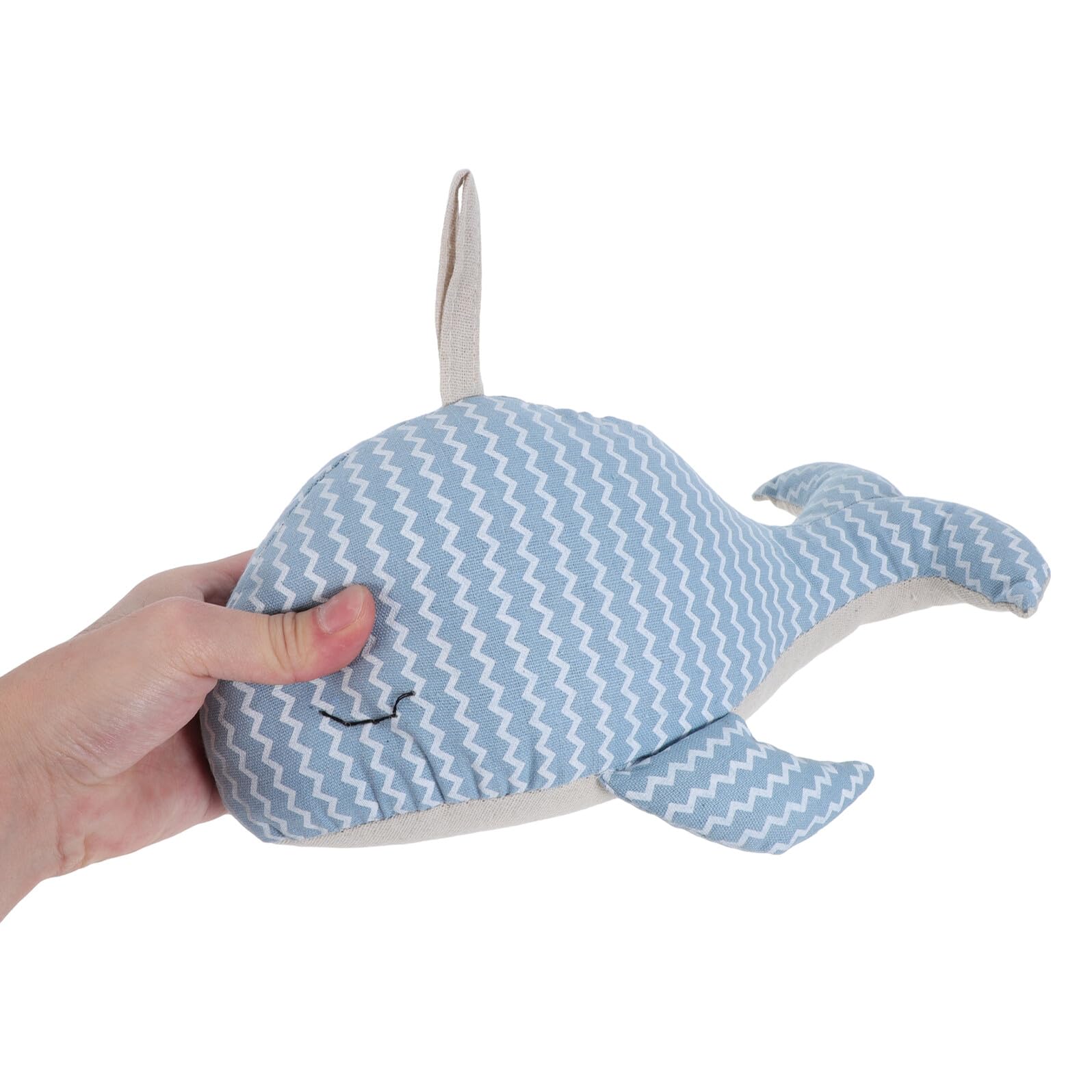 Tope de Puerta Anticolisión de Tela Diseño de Ballena Azul Oscuro, Bloqueador de Viento Creativo para Hogar y Oficina, Accesorio Decorativo Infantil y Protección Estable