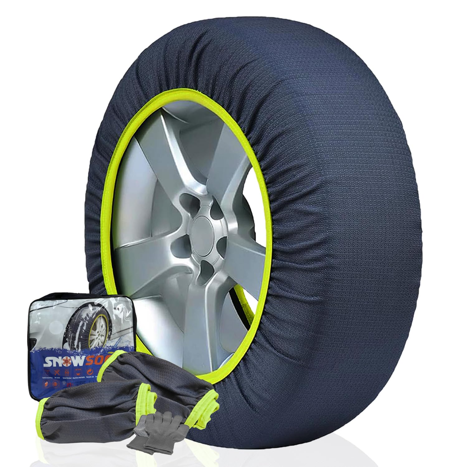 【7%OFF+50%OFF】【2,149円】 WENORE 布製 取り付け簡単 タイヤチェーン 2輪分 【送料無料】