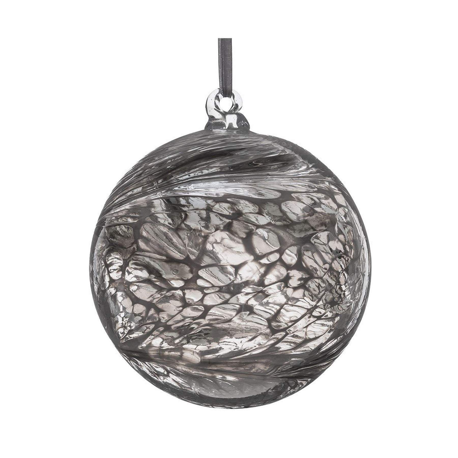 Sienna Glass 10cm Friendship Ball Wedding Anniversary Pastel Silver