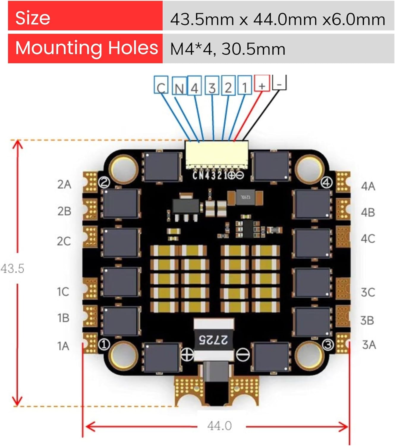 AERO SELFIE 60A 4IN1 ESC 8 bit for FPV Drones Compatible with 2S-6S LiPo Batteries, Lightweight 13.8g, High-Performance, Stalling Protection, PWM, DSHOT, ONESHOT Supported