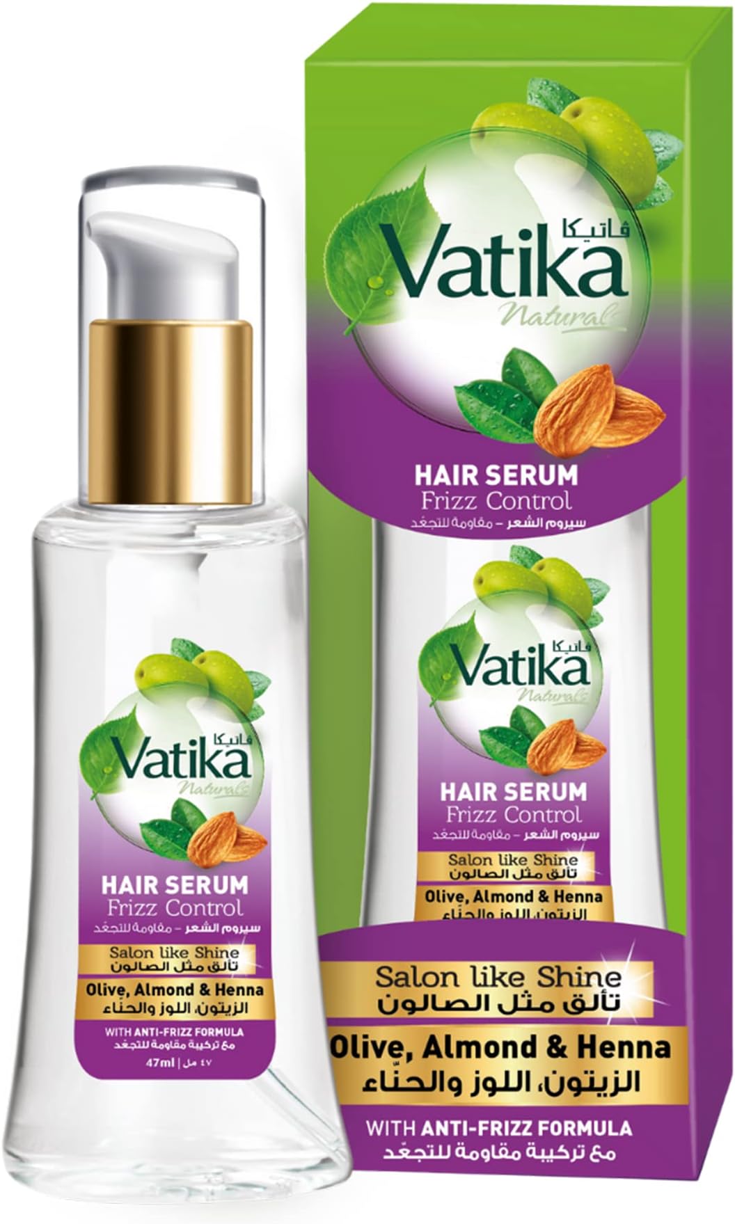 Dabur Vatika Hair Serum, Frizz Control, 47 ML