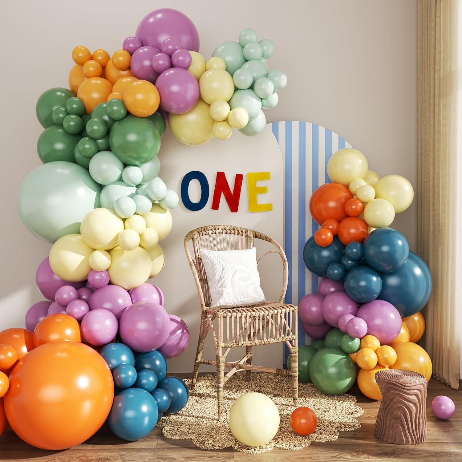 Pink and Green Gold Balloon Arch Kit, 124Pcs Pink and Sage Green Balloon Arch Garland Kit with Gold Sand White Balloons for Baby Shower Bridal Shower Wedding Gender Reveal Birthday Party Decorations