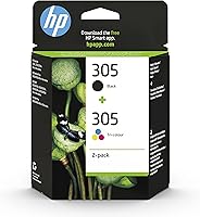 HP 305 (6ZD17AE) Multipack Original Druckerpatrone, Schwarz und dreifarbig, 1xSchwarz, 1xFarbe für HP DeskJet 2700,...