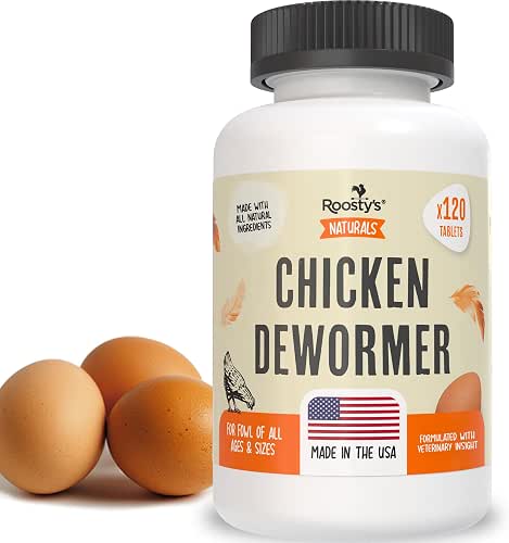 Roosty's Chicken De-wormer Capsules, Poultry Wormer, 120 Count | All