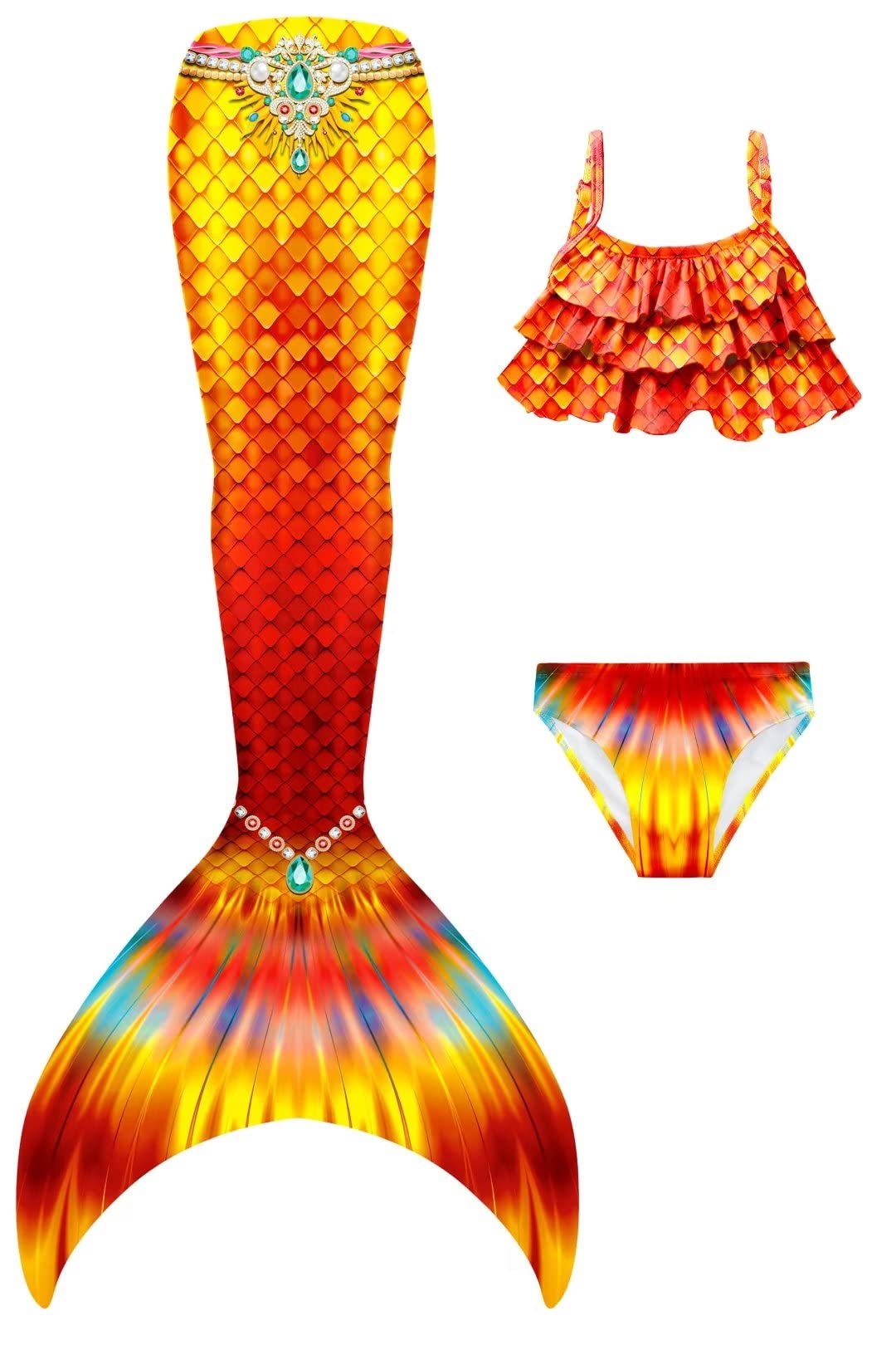 SPEEDEVE Cola de Sirena con Bañador de Bikini para Madar en Verano para Cosplay,Sin