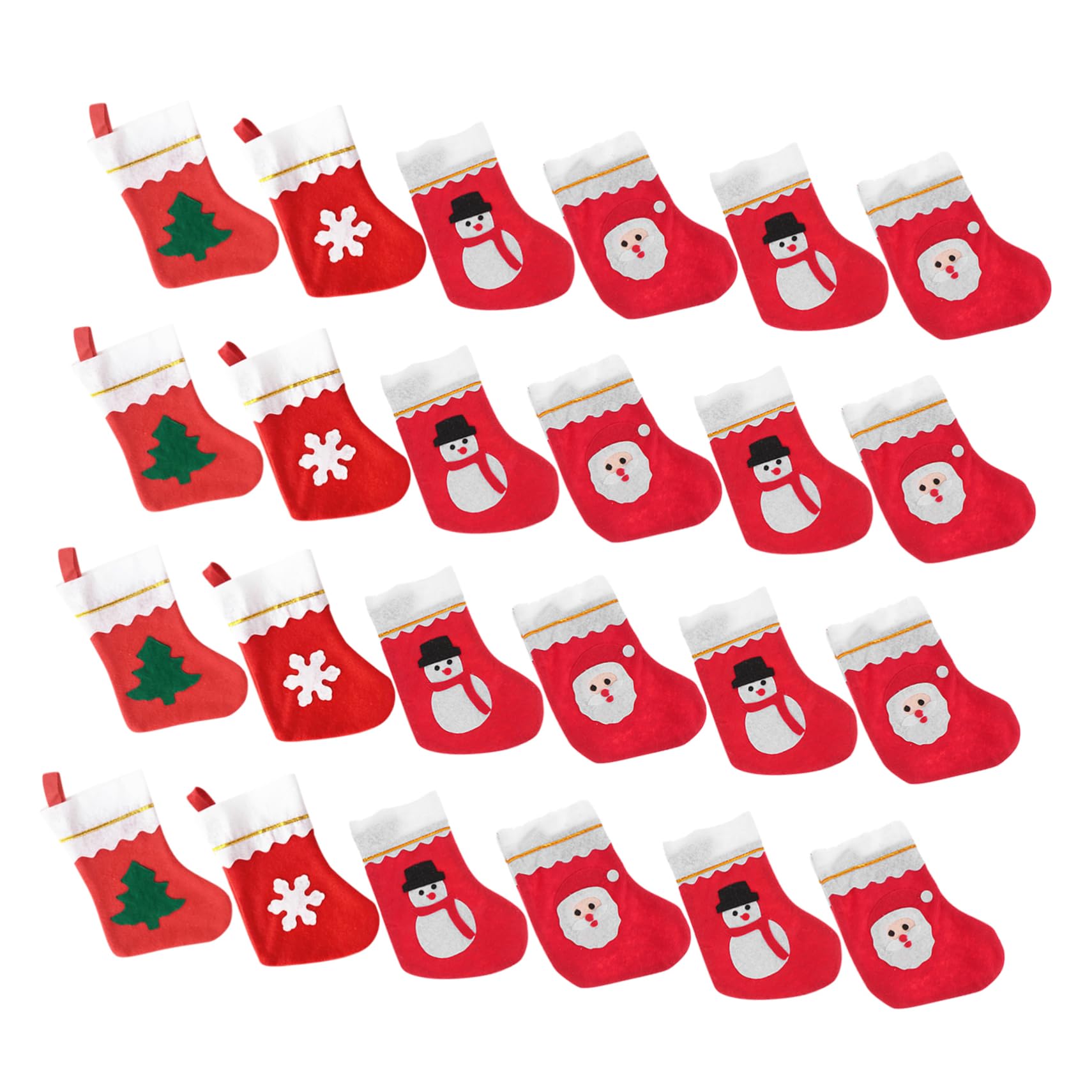 PRETYZOOM 2 Sätze Weihnachtsstrumpf Goodie Bag Mini-weihnachtsstrümpfe Weihnachtsdekoration Weihnachts-mini-socken Kleine Hessische Taschen Ornamente Strümpfe Weihnachten Stoff Stück * 2