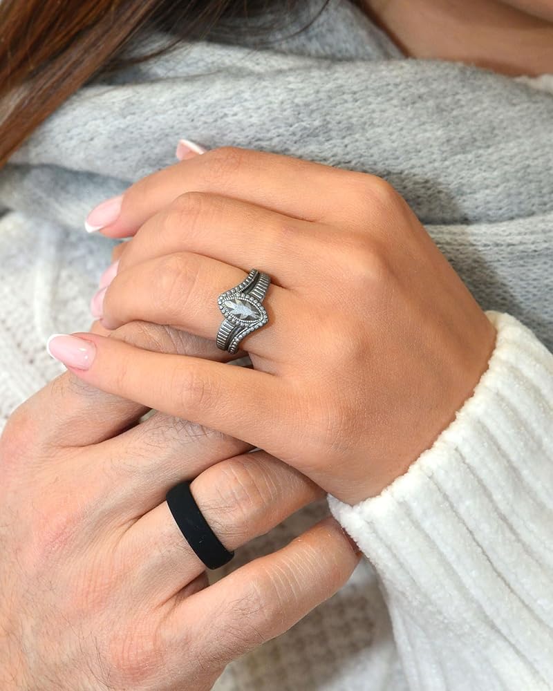 Promise Rings For Her Silicone Wedding Rings For Couples By Rinfit