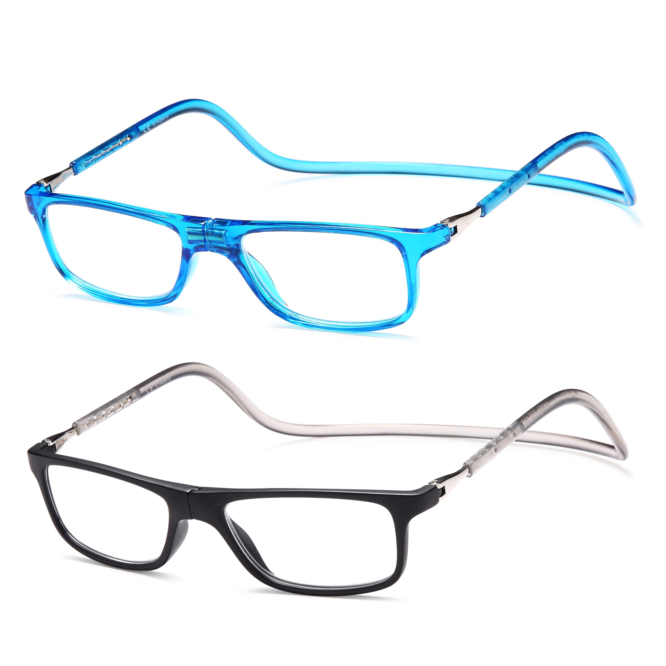 NEW VISION 2 Pack Occhiali Da Lettura con Calamita, Occhiali con Calamita Da Vista NV2904, Occhiali Calamitati Da Collo, Occhiali Lettura Calamita per Uomo e Donna (Nb, 3, x)
