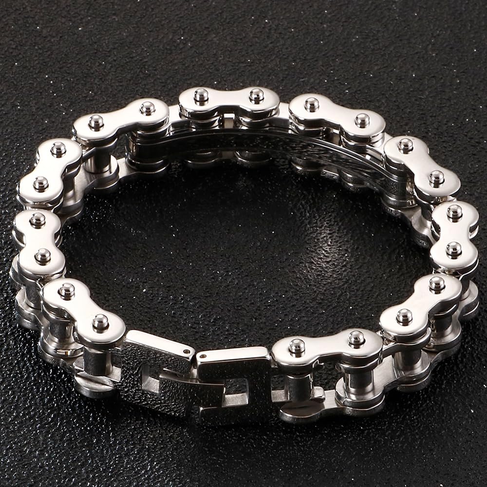 Armbänder für Herren, Geschenk, Damen, 13 mm, Motorradketten, Biker, Herren-Handbänder