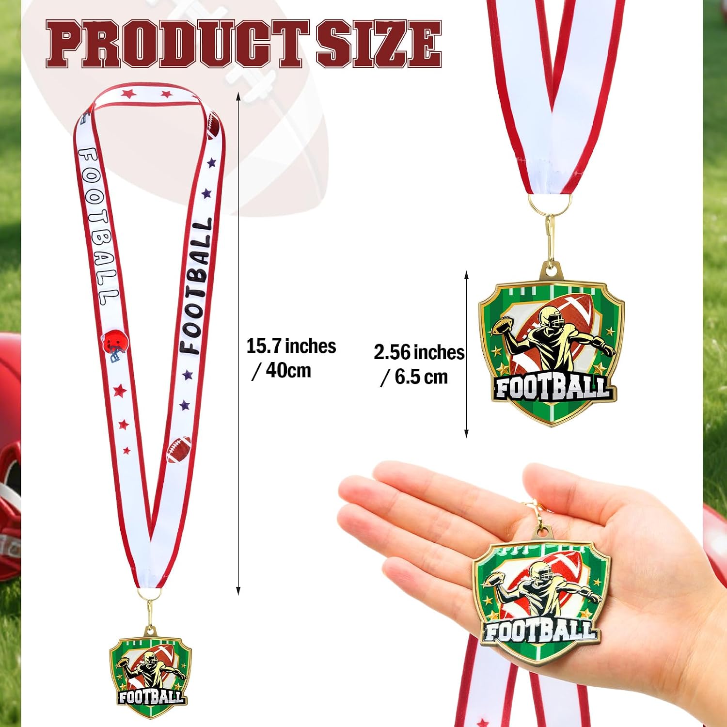 12/24/36 Pcs 2.56" Award Medals Bulk with Neck Ribbon Sport Winner Medal Trophy for Team Tournaments Prize Gift Participation Competition Party Favor