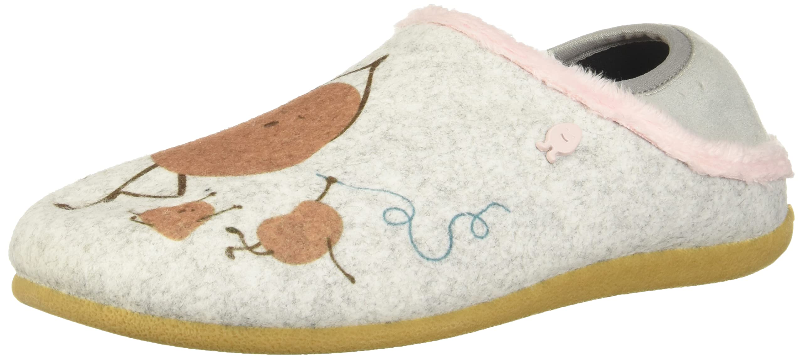 HOT POTATOES Womens Berwang Slipper, Gris, 6.5 UK