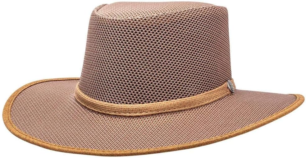 SOLAIR HATS Cabana by American Hat Makers Mesh Leather Hat