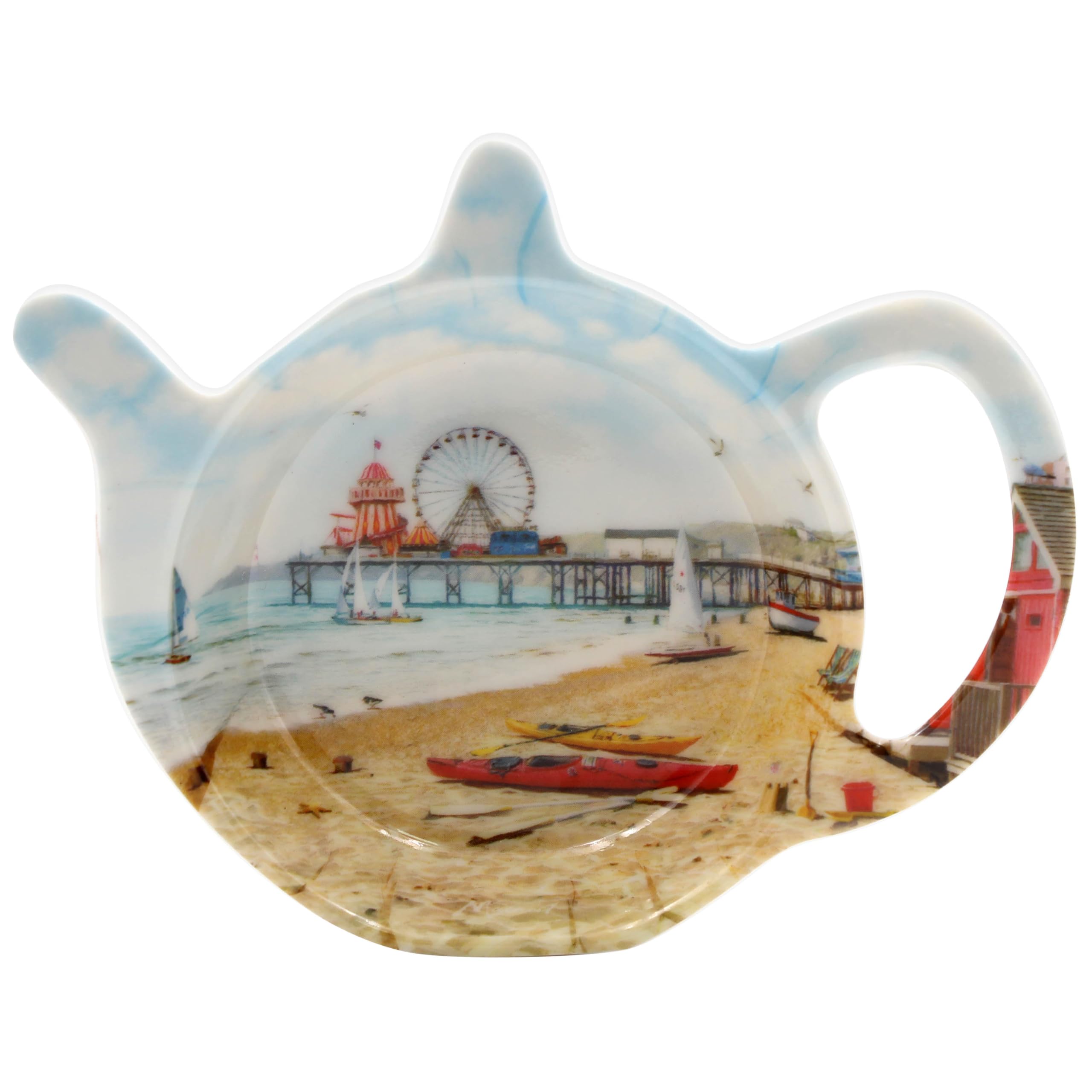 The Leonardo Collection LP94791 Sandy Bay Seaside Beach Huts Small Serving Tray