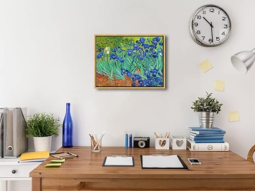 Miniatura 2 de Wieco Art Lienzo enmarcado para pared, impresiones de lirios de Van Gogh, flores famosas, pinturas al óleo, reproducción de lienzos abstractos para