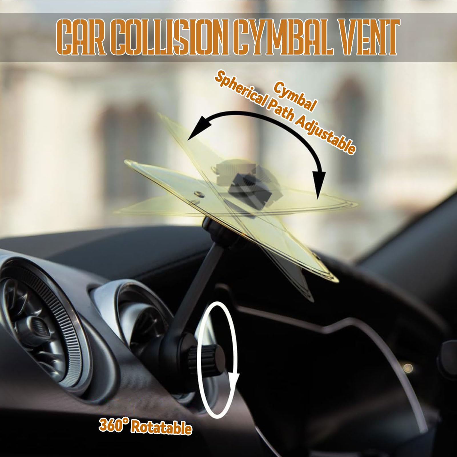 Ventilateur Voiture Cymbale Batterie Cymbale De Voiture Crash, Clip En Mu00e9tal Cymbales Crash-ride Ventilateur De Voiture