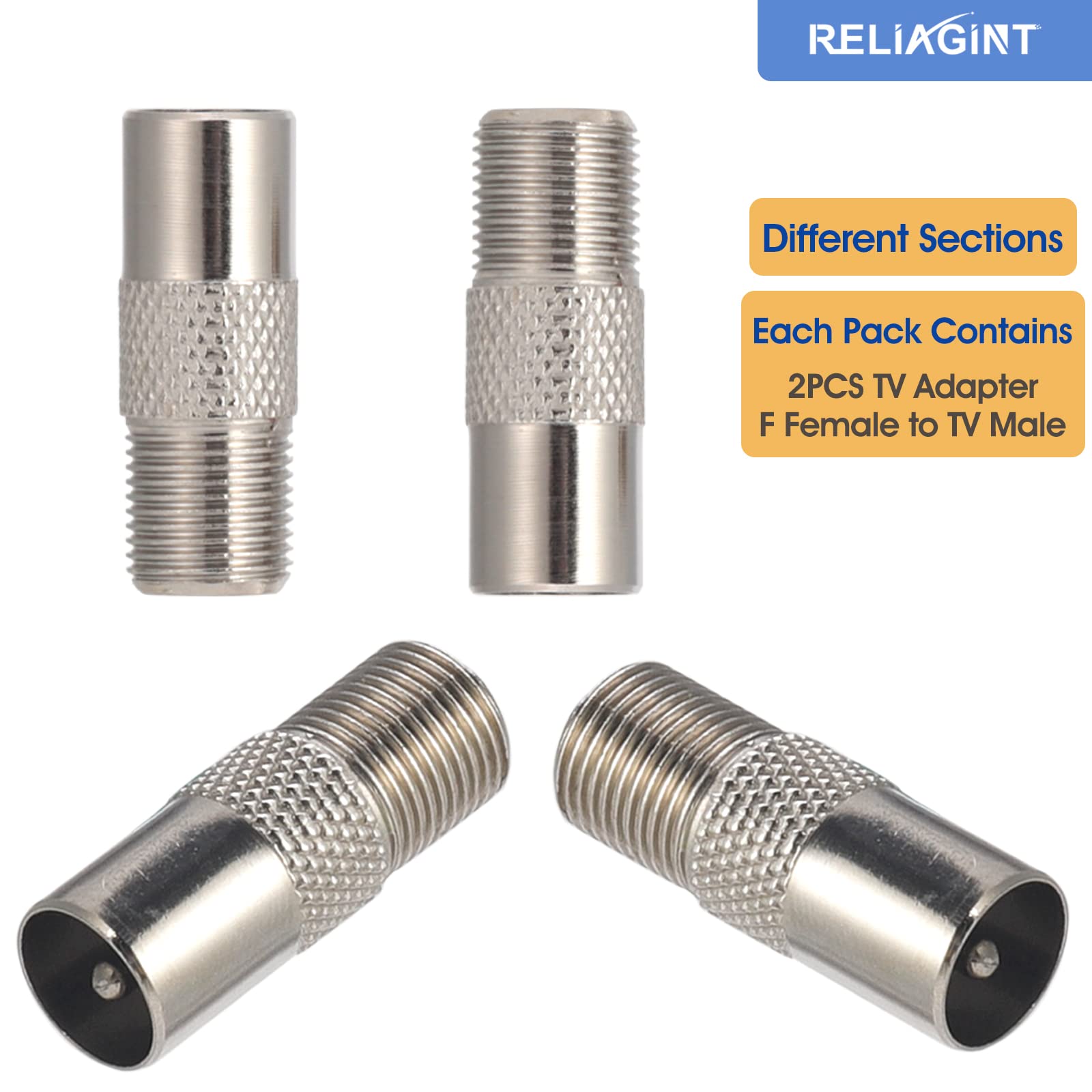 F TIPO MASCHIO-TIPO F Femmina Rf Coassiale Tvcc Adattatore Connettore - Foto 5