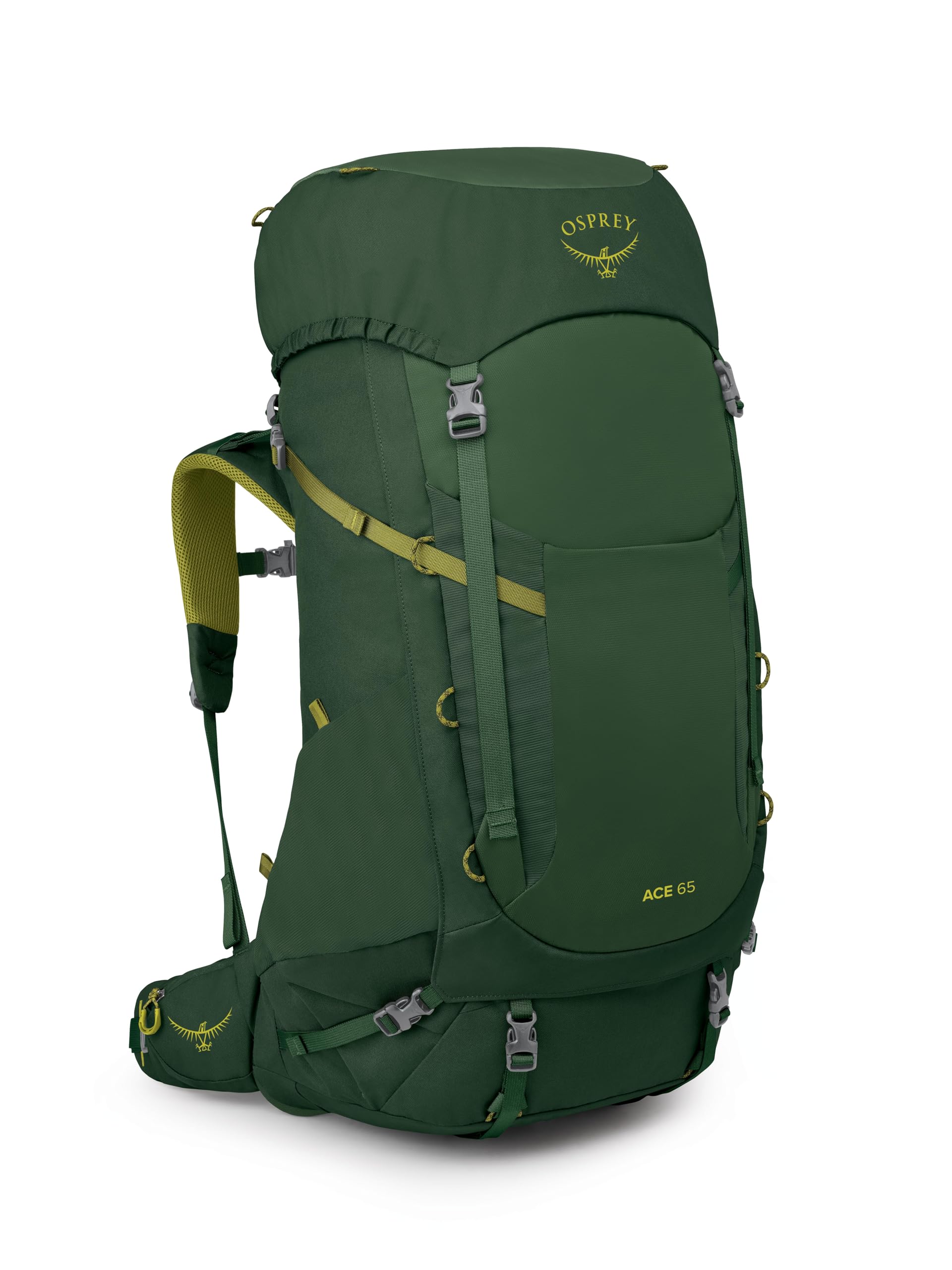 Osprey Ace 65L Kids' Backpacking Backpack, Green Canopy