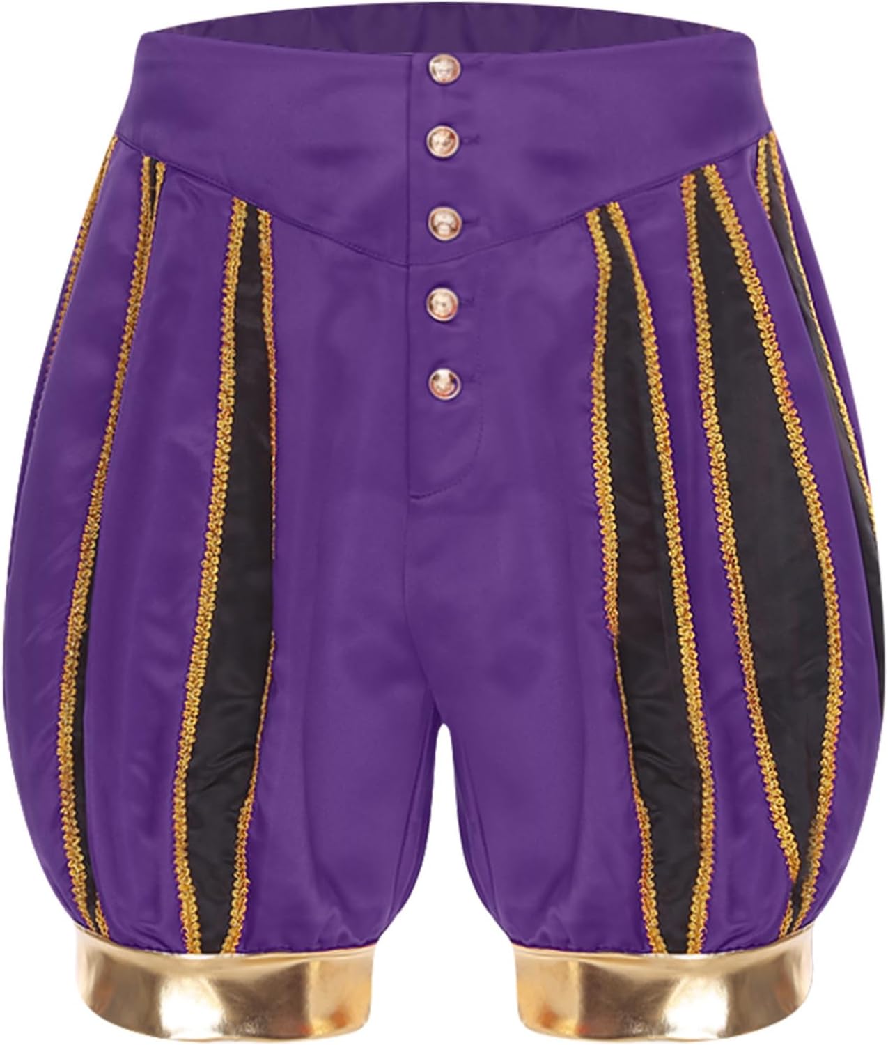 Mens Halloween Lantern Shorts High Waist Dance Bottoms Medieval Circus Cosplay Costume Shorts