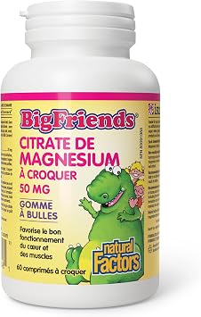 Bigfriends Magnesium Citrate 50 mg Bubble Gum Natural Factors 60 Chewable