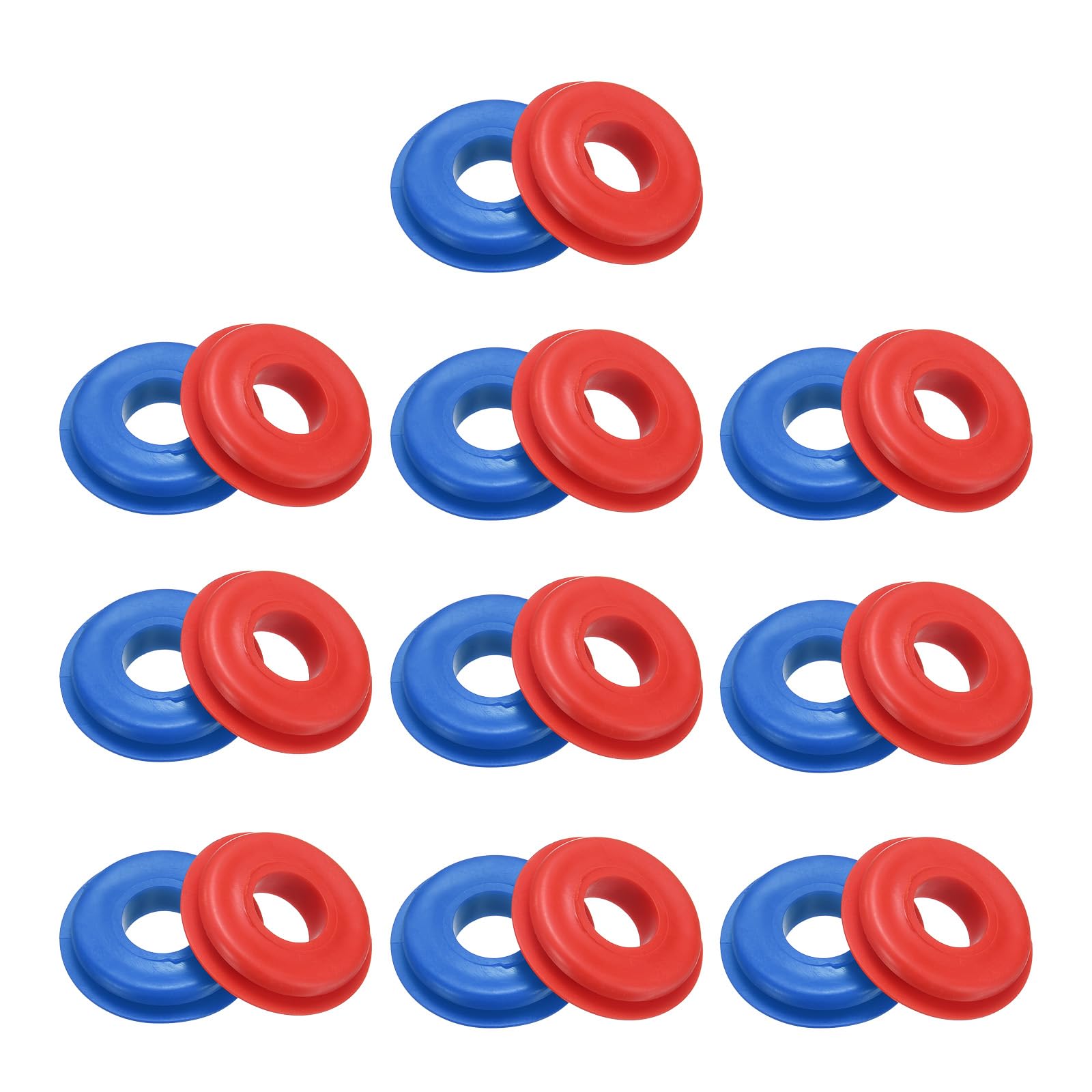QUARKZMAN 20 Pz Guarnizione per Presa d'Aria, Guarnizioni in Gomma TPE Elastiche per Camion Semi Rimorchi Parti Tubo Freno Aria (Rosso/Blu)