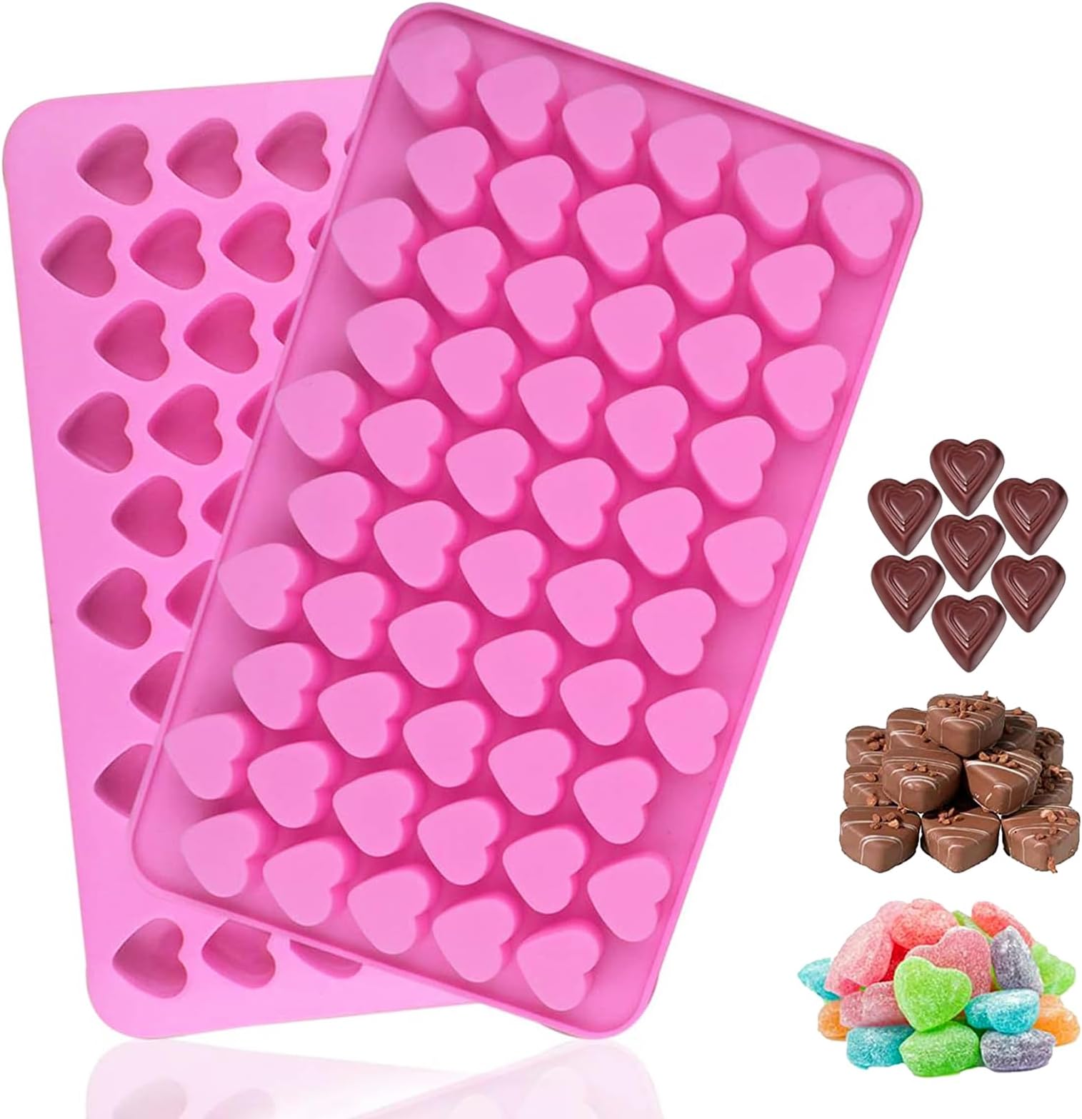 – Silicone Ice Cube Tray, Heart Ice Cube Tray, Ice Cube Moulds, Ice Cube Trays, Mini Ice Cube Trays, Easy Release Silicone, for Drinks, Whiskey, Cocktails