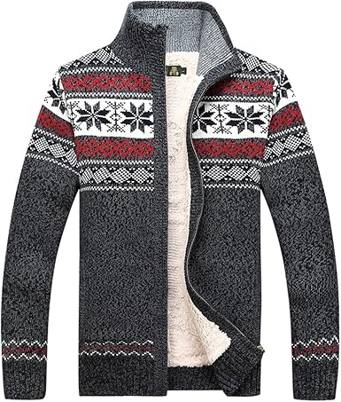men's sweater with fur inside