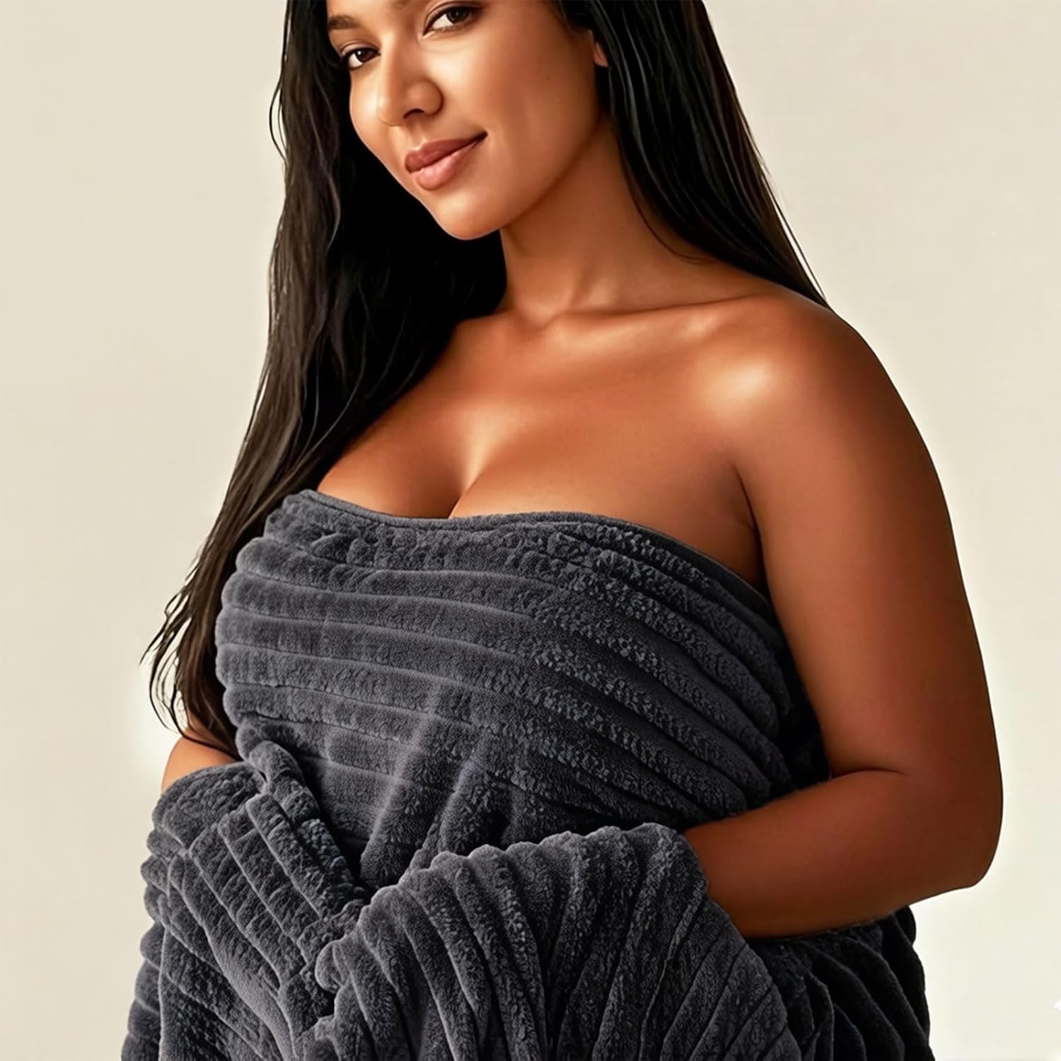 Luxury 4-Piece Quick-Dry Bath Towel Set 27.5X 55 Inches – Ultra Soft Microfiber for Bathroom, Bar, Pool, Gym & Travel – Elegant Twill Design