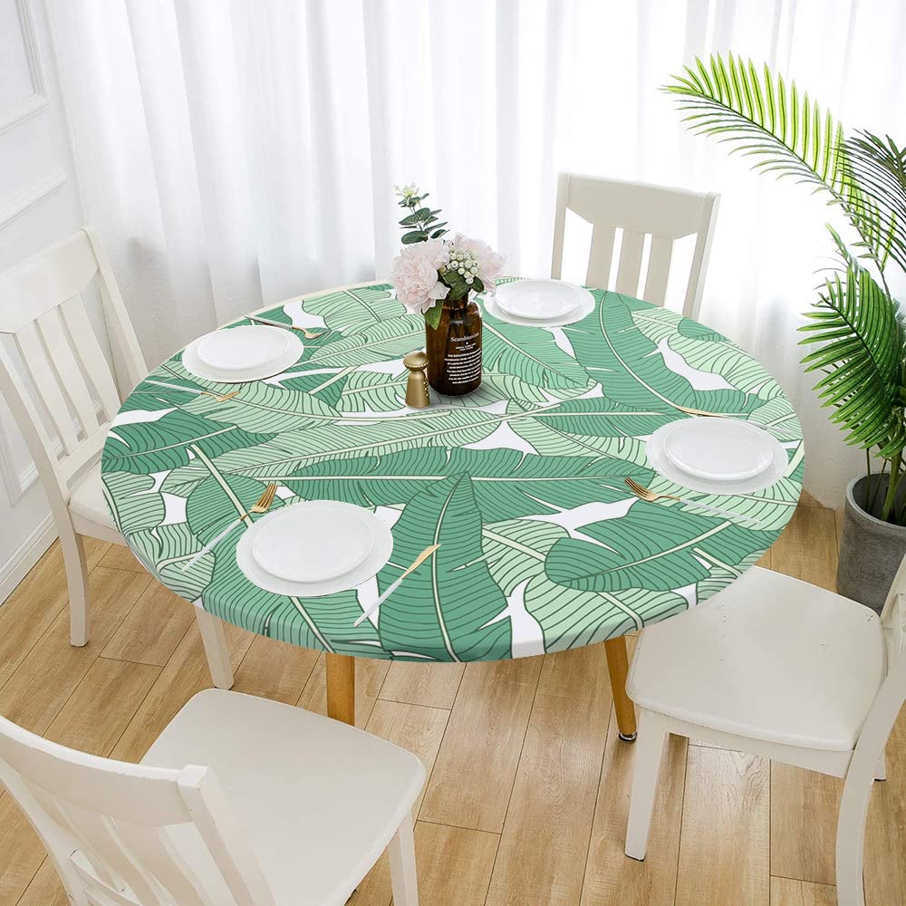 Nappe ronde extensible 140cm imperméable sans lavage pour table