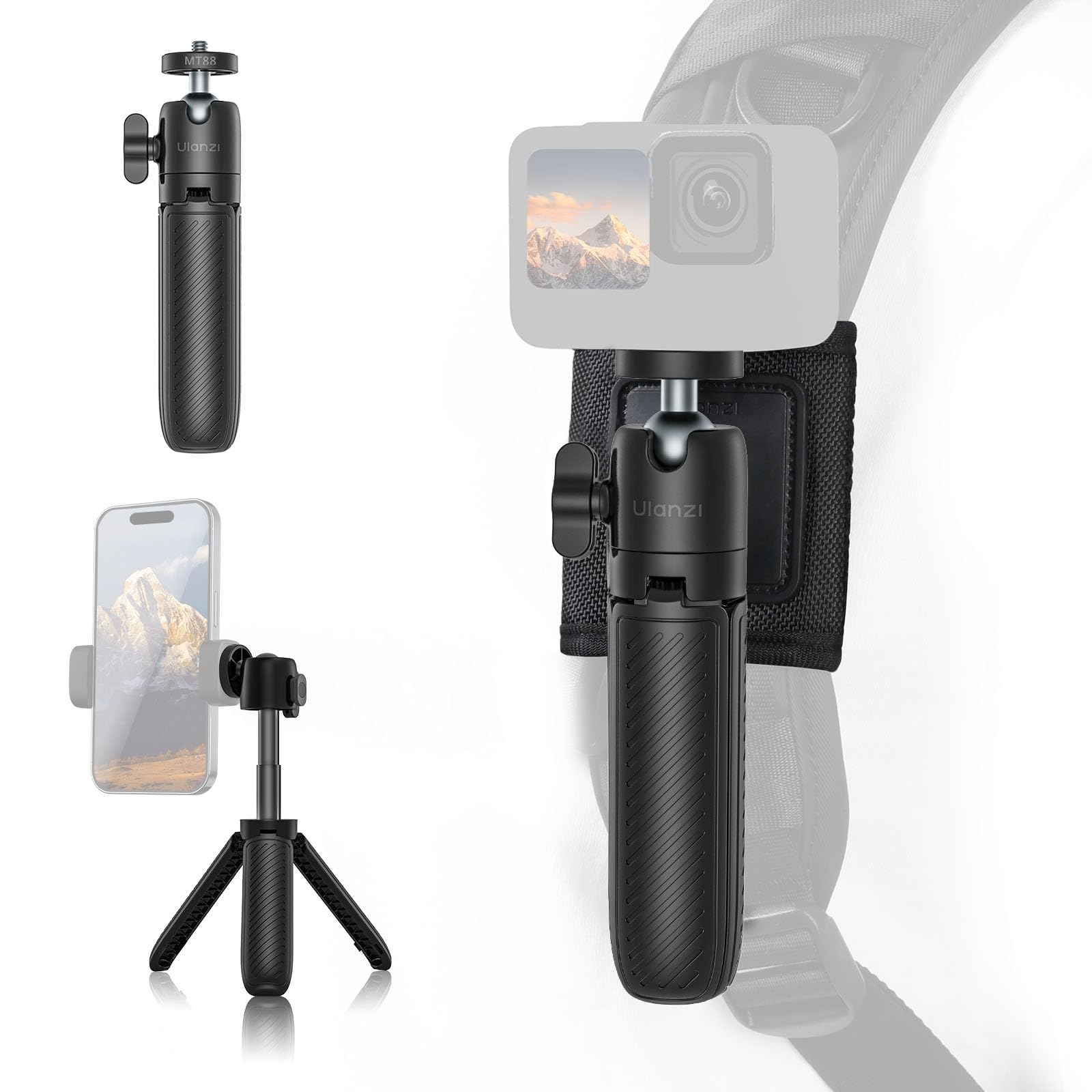 TRUZ モアプラス ミニ コンプリートセット Amazon | Ulanzi MT88ミニ三脚 カメラ三脚 3段伸縮 バックパック対応