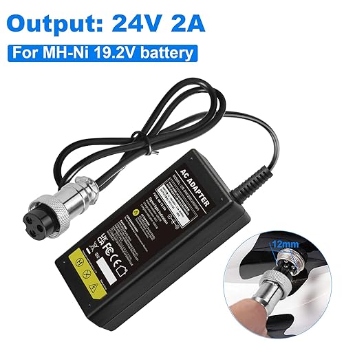 Miniatura 28 de TREE.NB Cargador de batería hembra de 24 V 2 A compatible con Razor E100 E125 E150 E200 E300 E325S E500 E175 E225 MX350 PR200 CC2420