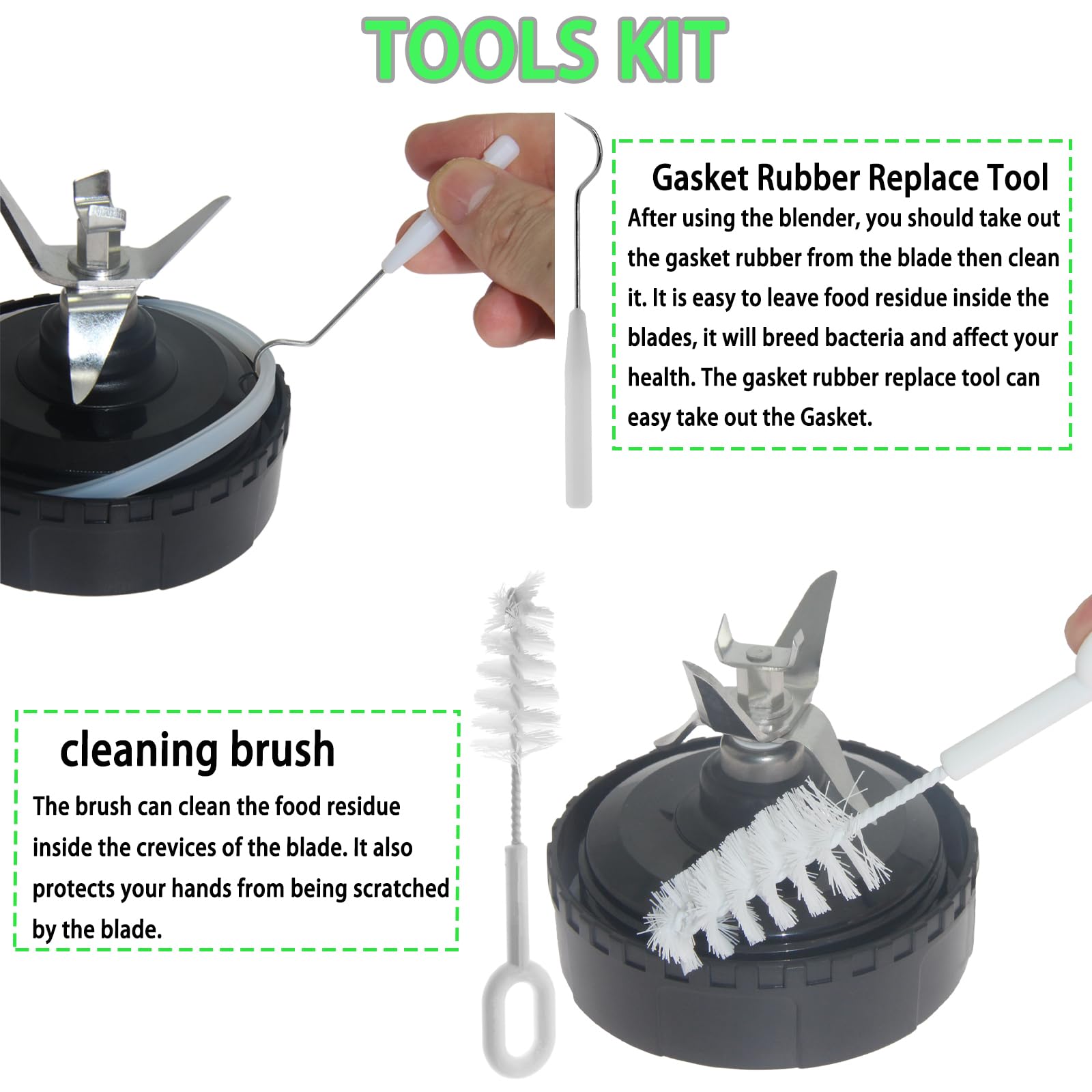 7 Fins Blender Blade Compatible with Ninja BN401 BN751 BN801