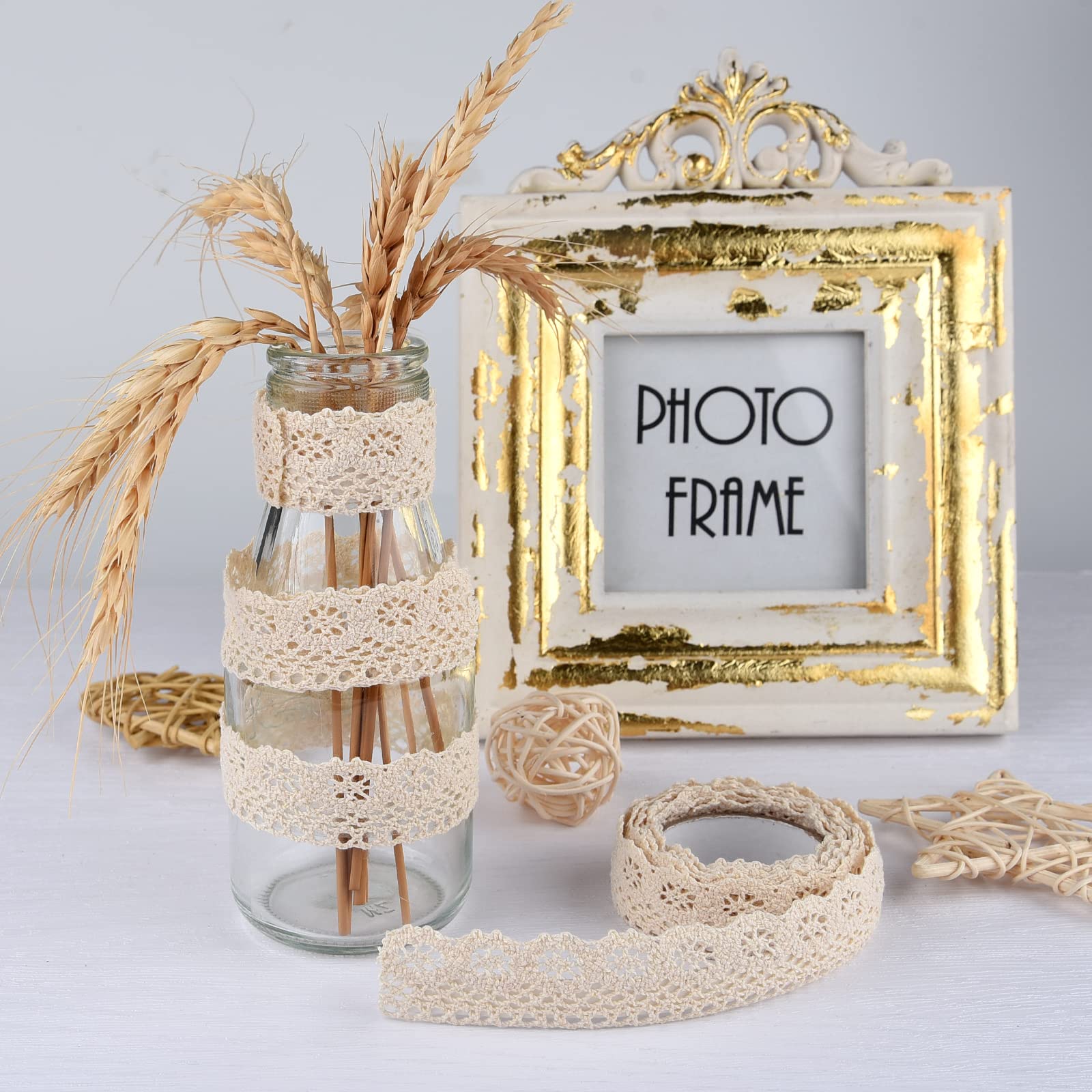 Ruban Dentelle Auto-Adhésif Blanc Vintage - Ruban Décoratif 4m Pour Scrapbooking, Mariage Et Cadeaux