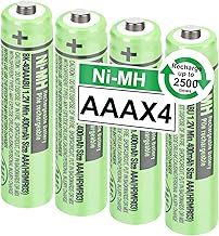 OSIM 4Pack BK-40AAABU Ni-MH AAA Rechargeable Batteries 400mah AAA Ni-MH Rechargeable Batteries 1.2V for Panasonic Cordless Phones, Remote Controls, Electronics