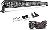 Vista 10 de DJI4X4 Reflector de barra de luces LED cree, de 12 pulgadas, 72 watts. Luz antiniebla de LED, para vehículos todoterreno, con panel negro